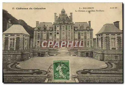 Ansichtskarte AK Chateaux du calvados Balleroy Le Chateau et les deux pavillons