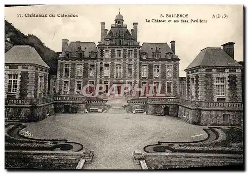 Cartes postales Chateaux du calvados Balleroy Le Chateau et les deux pavillons