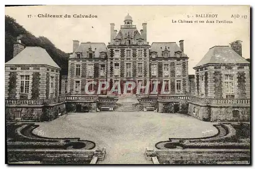 Cartes postales Chateaux du calvados Balleroy Le Chateau et les deux pavillons