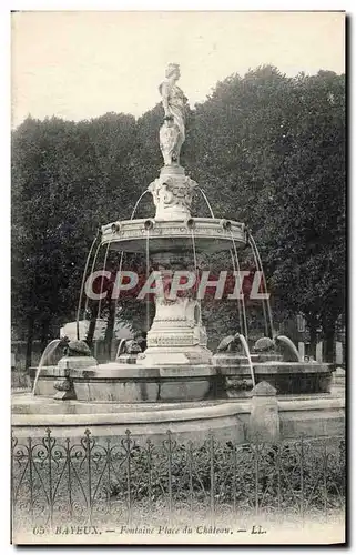 Ansichtskarte AK Bayeux fontaine place du chateau