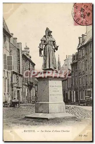 Ansichtskarte AK Bayeux La statue d&#39Alain Chartier