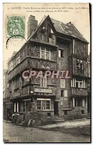 Ansichtskarte AK Bayeux Vieille maison en bois et en pierre du 14eme Rue St Martin