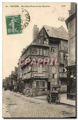 Cartes postales Bayeux rue saint martin et des cuisiniers