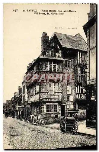 Cartes postales Bayeux vieille maison rue st Martin