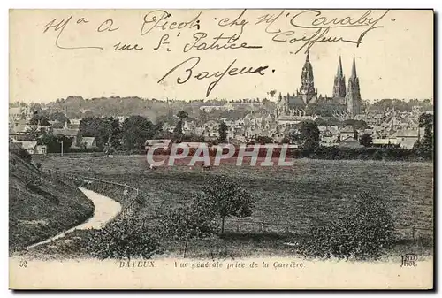 Cartes postales Bayeux vue generale prise de la carriere