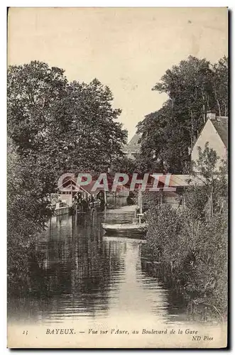 Cartes postales Bayeux Vue sur l&#39aure au boulevard de la gare