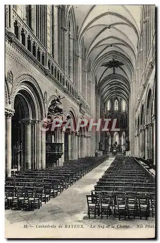 Ansichtskarte AK Cathedrale de Bayeux la nef et le choeur