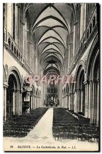 Cartes postales Bayeux La Cathedrale La nef