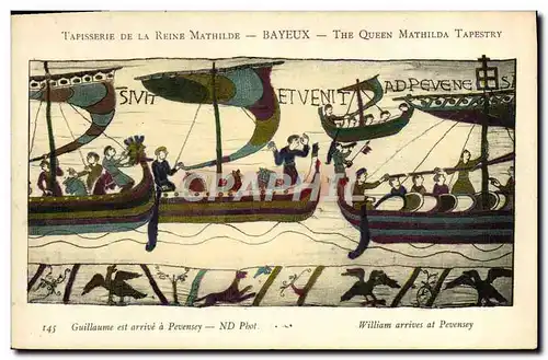 Cartes postales Tapisserie de la reine mathilde Bayeux Guillaume est arriv� a Pevensey