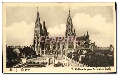 Cartes postales Bayeux le cathedrale prise de l&#39ancien eveche