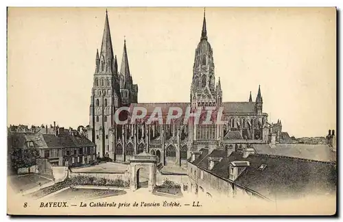 Cartes postales Bayeux Le cathedrale prise de l&#39ancien eveche