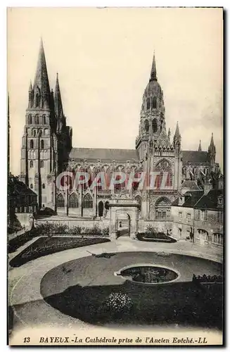 Cartes postales Cathedrale de Bayeux vue prise de l&#39eveche