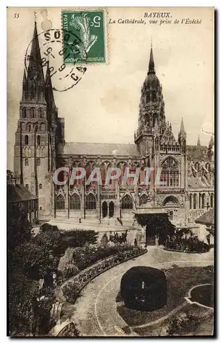 Ansichtskarte AK Bayeux La Cathedrale Vue prise de l&#39eveche