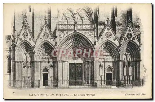 Cartes postales Bayeux La Cathedrale Le Grand Portail