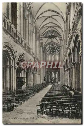 Ansichtskarte AK Bayeux La Cathedrale La nef et le choeur