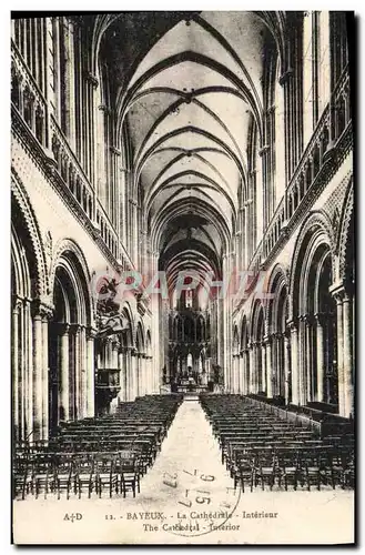 Cartes postales Bayeux Cathedrale Interieur