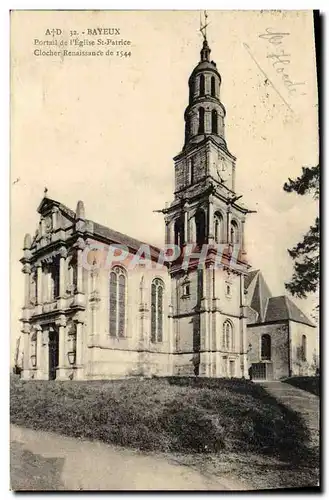 Cartes postales Bayeux Portail de l&#39eglise St Patrice Clocher Renaissance de 1544