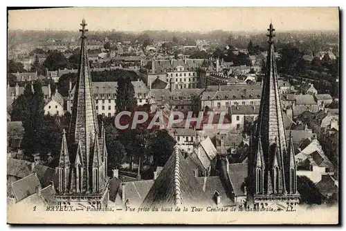 Ansichtskarte AK Bayeux Vue prise du haut de la tour centrale de la cathedrale