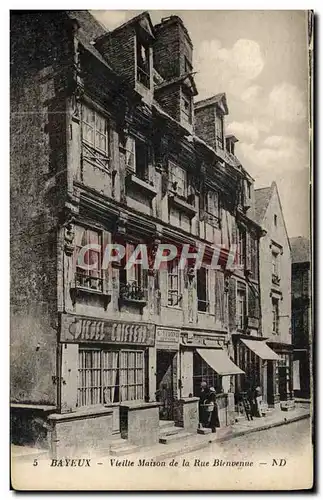 Cartes postales Bayeux Vielle Maison Rue Bienvenue Coifeur