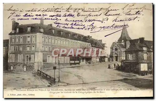 Ansichtskarte AK Beaumont en Auge place de l&#39abbaye