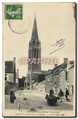 Cartes postales Bernieres Sur Mer Route de Courseulles L&#39Eglise