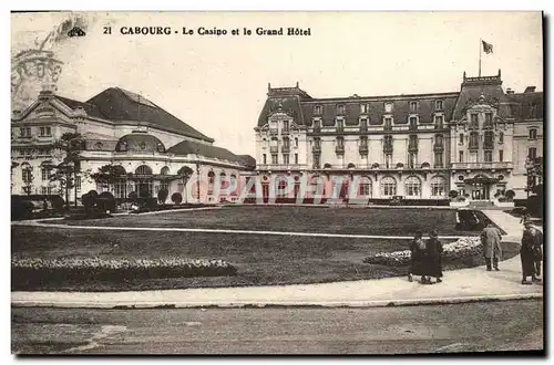 Cartes postales Cabourg Le Casino et le Grand Hotel