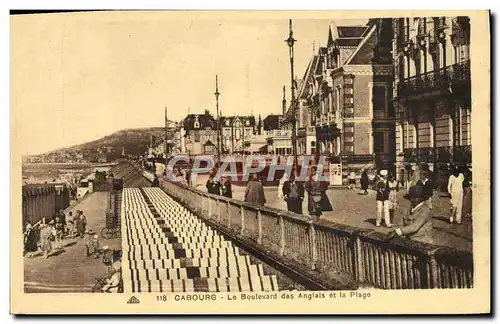 Cartes postales Cabourg Le Boulevard des Anglais et la Plage