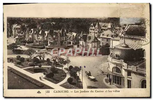 Ansichtskarte AK Cabourg Les Jardins et Casino et les villas