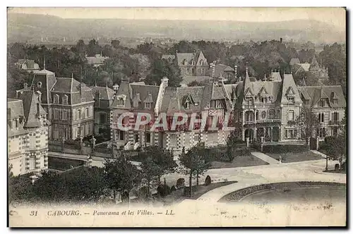 Ansichtskarte AK Cabourg Panorama et les Villas