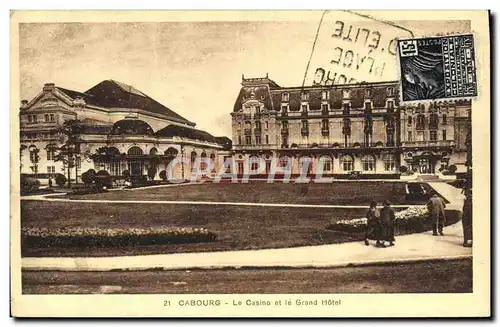 Cartes postales Cabourg Le Casino et le grand Hotel