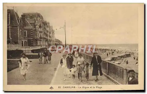 Cartes postales Cabourg La Digue et la Plage