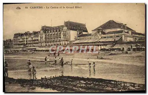 Cartes postales Cabourg Le Casino et le Grand Hotel