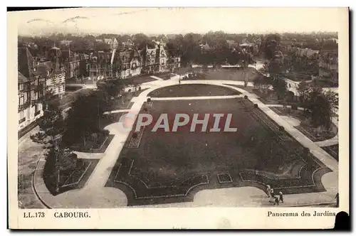 Cartes postales Cabourg Panorama des jardins