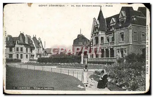 Cartes postales Cabourg Villas et jardins