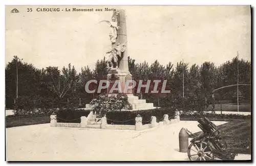 Cartes postales Cabourg Le Monument aux Morts Canon Militaria