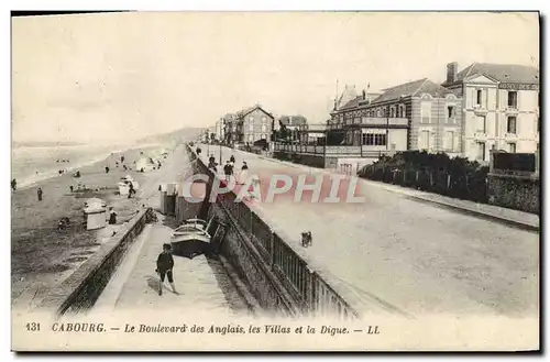 Ansichtskarte AK Cabourg Le Boulevard des Anglais les Villas et la Digue