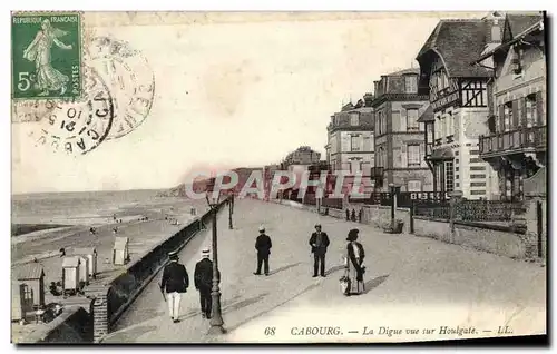 Cartes postales Cabourg La Digue vue sur Houlgtae