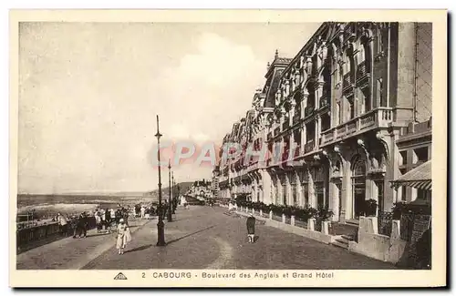 Ansichtskarte AK Cabourg Boulevard des Anglais et Grand Hotel