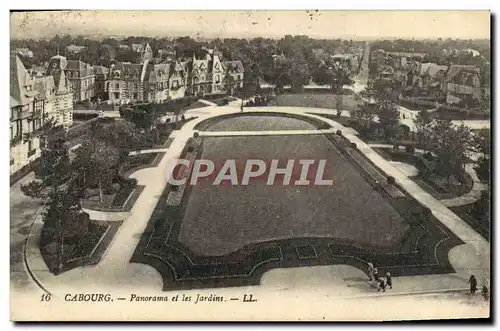 Cartes postales Cabourg Panorama et les Jardins