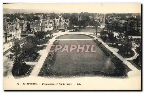 Cartes postales Cabourg Panorama et les Jardins