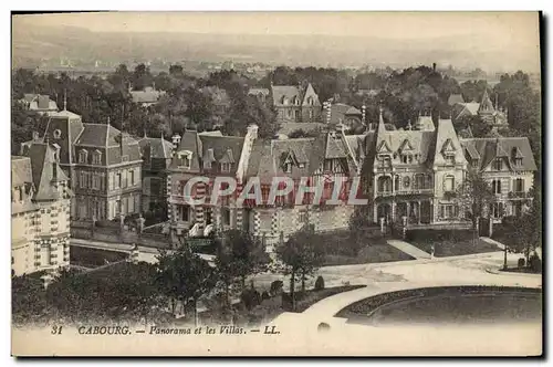 Ansichtskarte AK Cabourg Panorama et les Villas