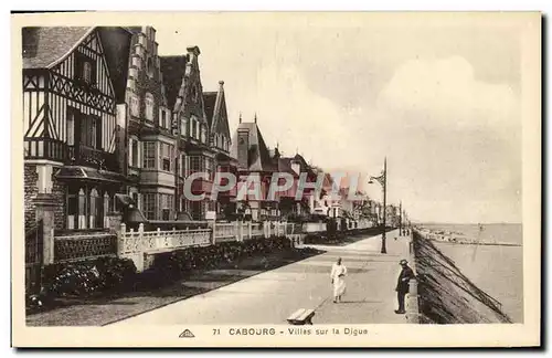 Cartes postales Cabourg Villas sur la Digue