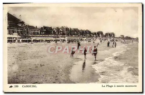 Cartes postales Cabourg La Plage a maree montante