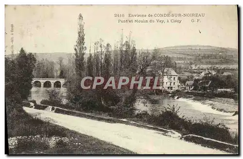 Ansichtskarte AK Environs de Conde Sur Noireau Pont et Moulin du Vey a Clecy