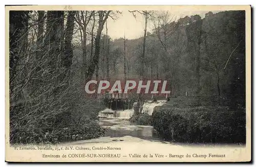 Cartes postales Environs de Conde sur Noireau Valle de la Vere Barrage du champ Fermant