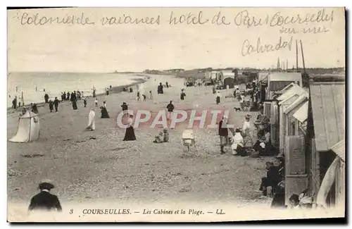 Ansichtskarte AK Courseulles Les Cabines et la Plage