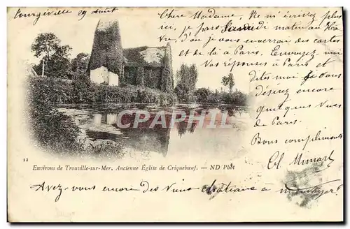 Cartes postales Environs de Trouville sur Mer Ancienne Eglise de Cricqueboeuf