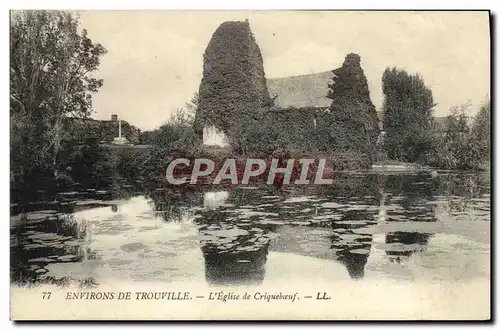 Ansichtskarte AK Environs de Trouville L&#39Eglise de Cricqueboeuf