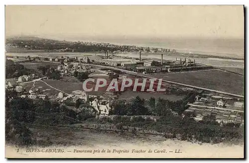 Cartes postales Dives Cabourg Panorama pris de la Propriete Foucher de Careil