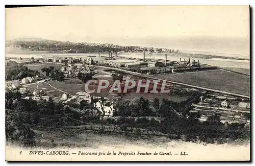 Cartes postales Dives Cabourg Panorama pris de la Propriete Foucher de Careil